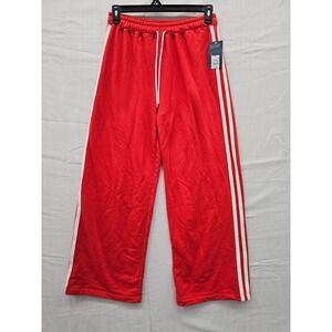 Universal Thread Red Wide Leg Sweatpants White Side Stripe UTB1381M Mens S NEW